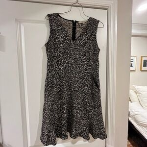 Loft leopard print flounce dress